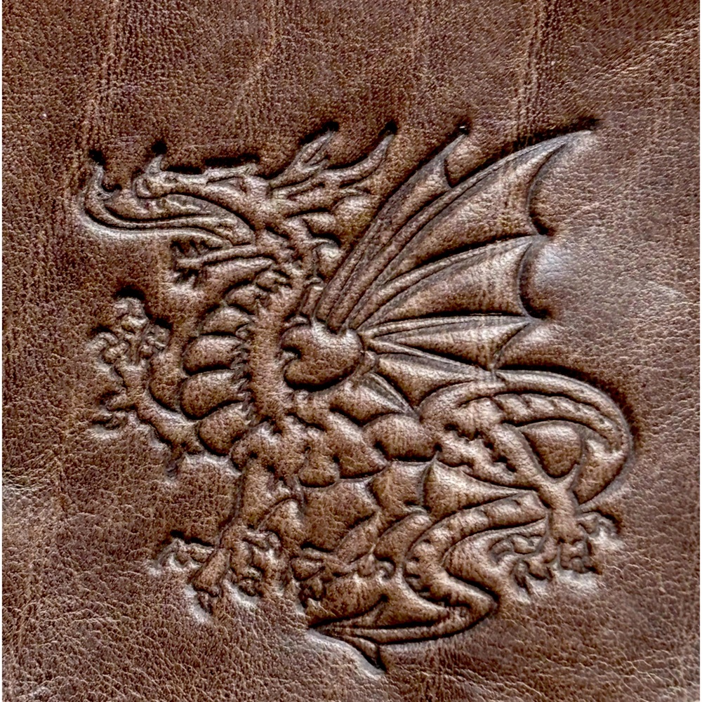Leather Dragon Dice Pouch With Dice View 3